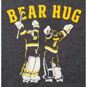 NHL Boston Bruins "Bear Hug" Shirt Mens Size 4XL Charcoal Chowdaheadz Hockey EUC